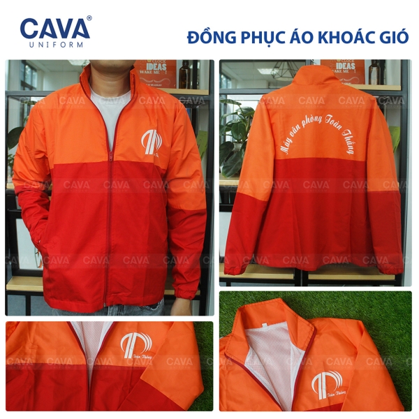 áo gió 2 lớp cam - Đồng Phục CAVA - Công Ty TNHH Zenco Việt Nam